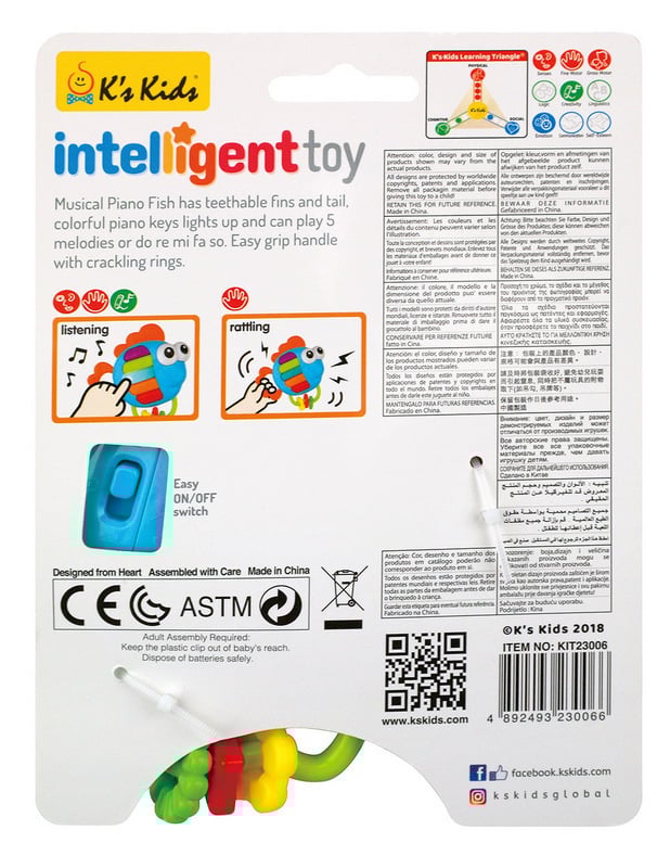 Ks Kids Hudobná hračka - Klavírna ryba