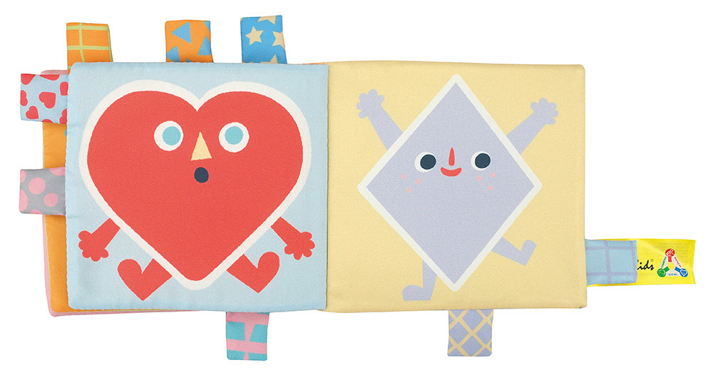 Ks Kids Obojstranná knižka na zavesenie na kočík/autosedačku - Shapes