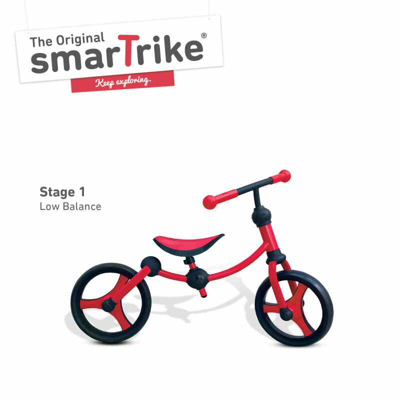 Smart Trike Balančný bicykel, červeno/čierny