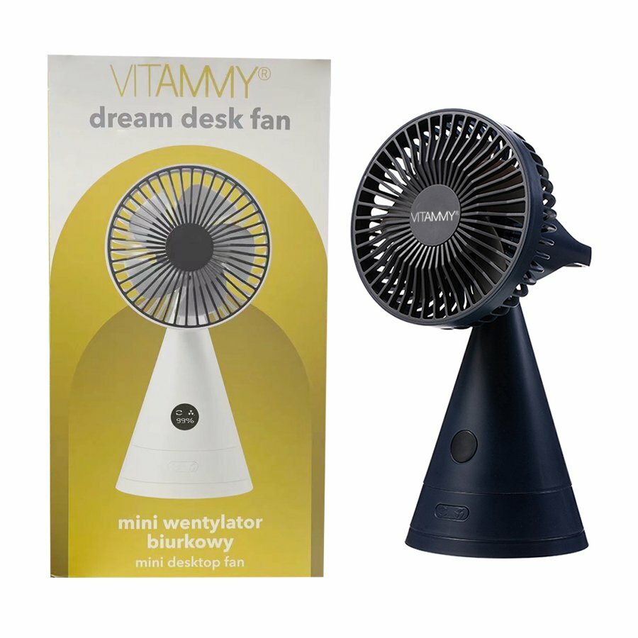Dream desk fan,  USB mini stolný ventilátor, čierny