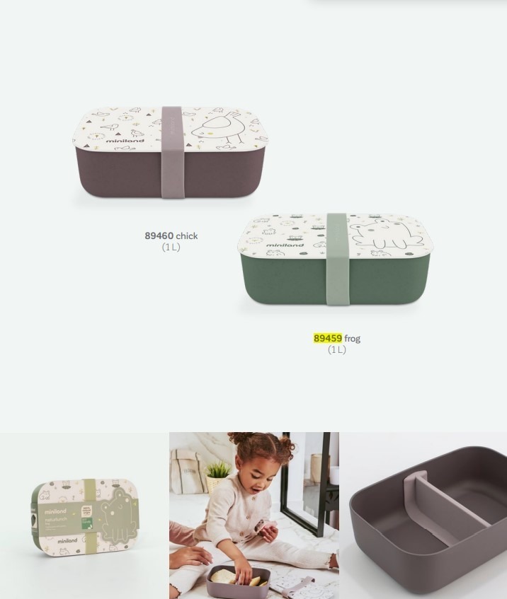 MIniland ECO-friendly Box na uloženie jedla/desiaty, 1L, Žabka
