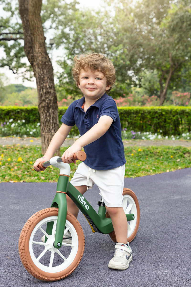 Mima Zoom Lite Odrážadlo/balančný bicykel pre deti, biela/ťavia