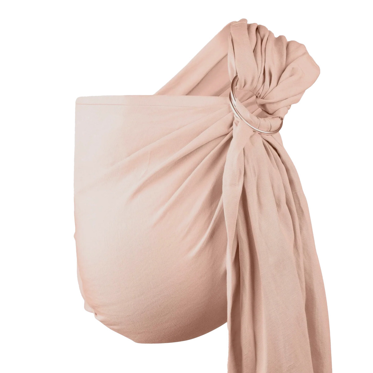BOBA Ring Sling  Detský nosič/šatka z ľanu, púdrovo ružová