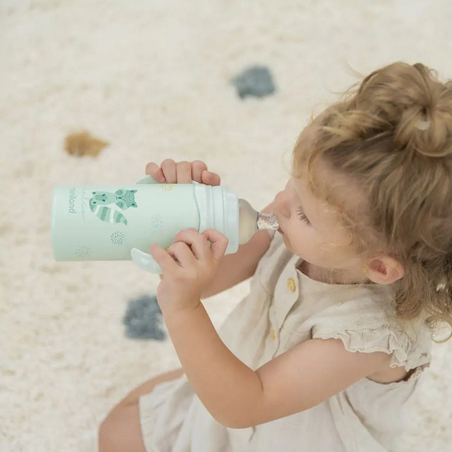 Miniland Dolce Termoska z nerezovej ocele s cumlíkom, 240 ml, mätová