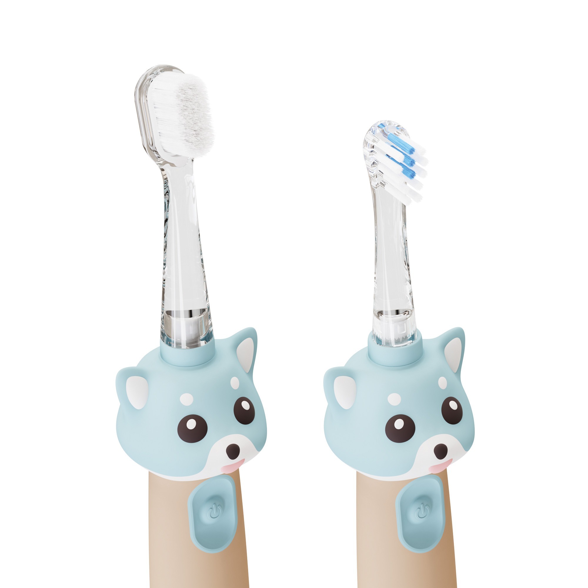 VITAMMY ePUPPY Detská sonická zubná kefka (0–6 rokov) + 2 hlavy kefky – Modrá