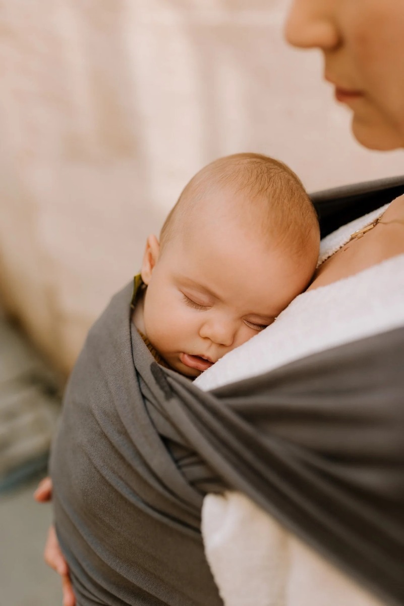 BOBA Wrap Šatka na nosenie detí, tmavošedá