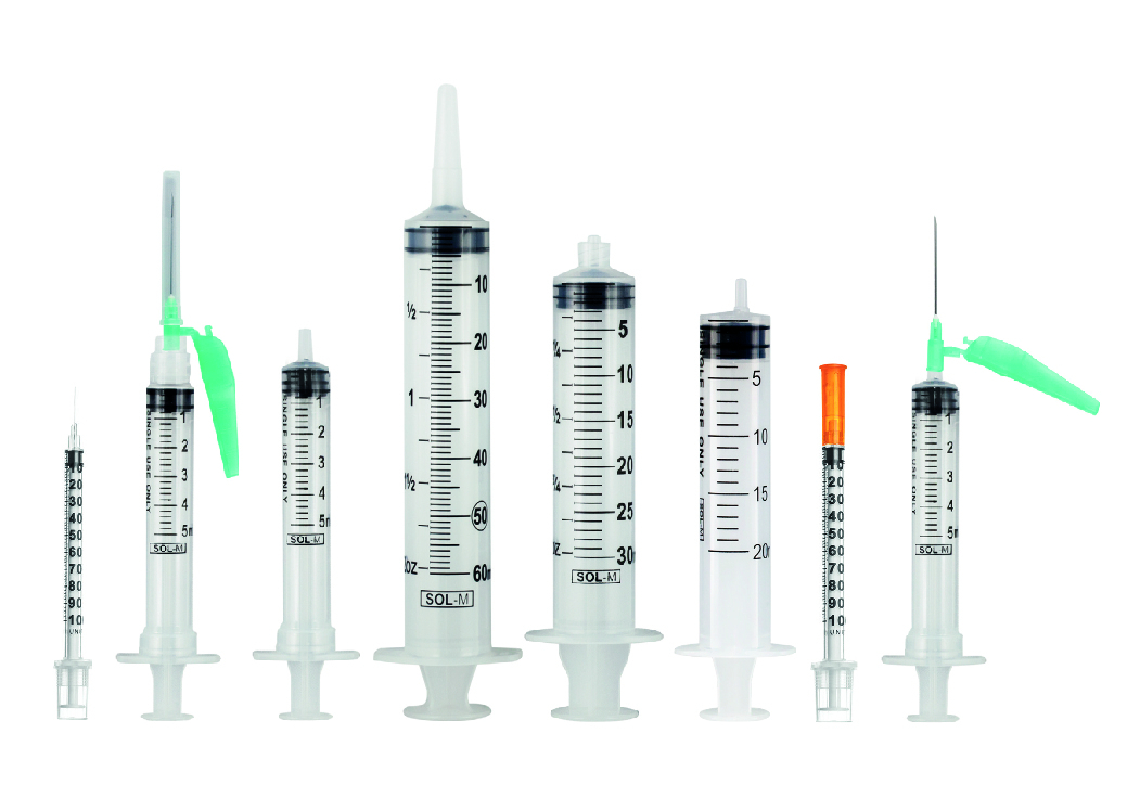SOL-M Trojdielna striekačka Luer koncentrická, 10 ml, 100 ks