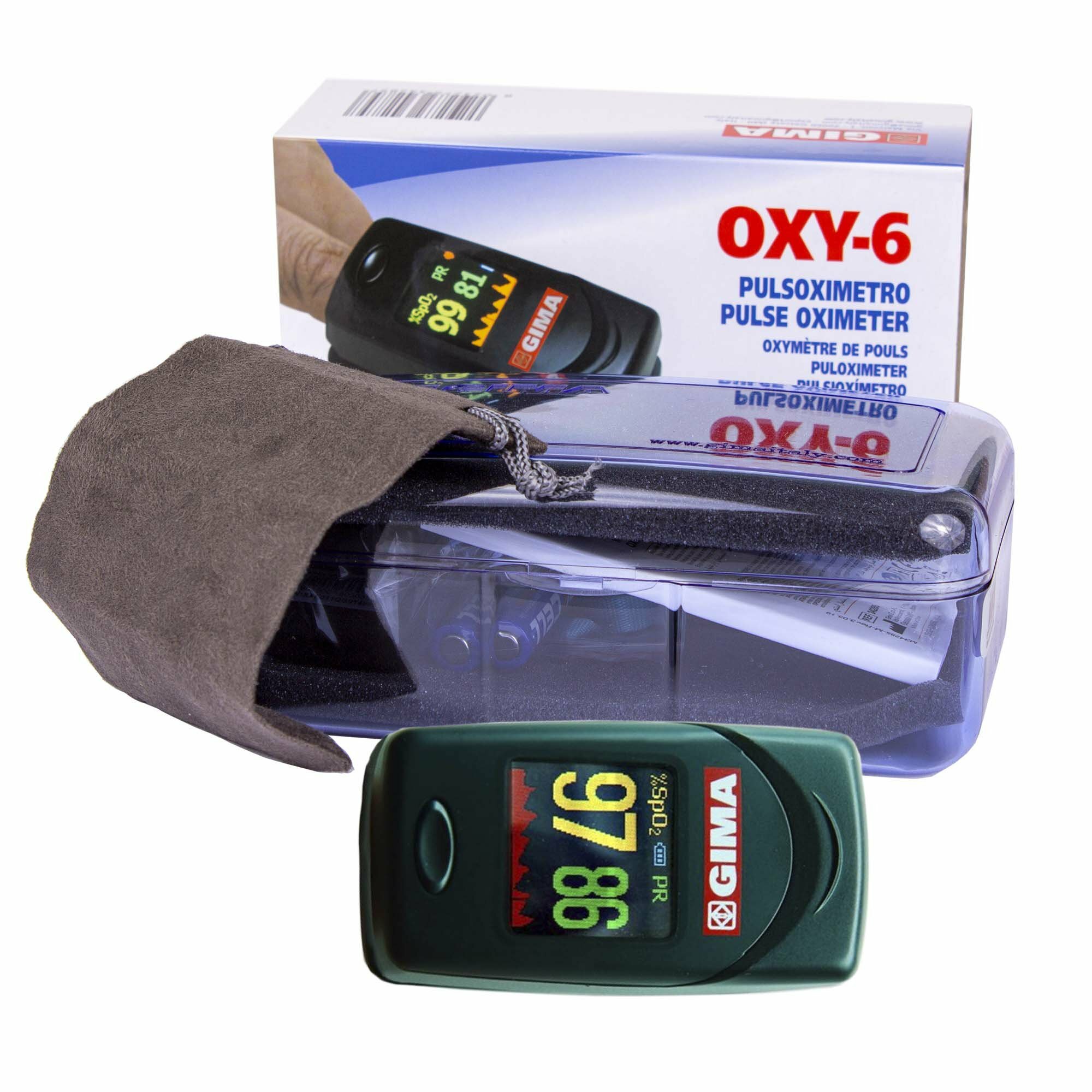GIMA OXY-6 Prstový pulzný oxymeter s funkciou stabilizácie pohybu