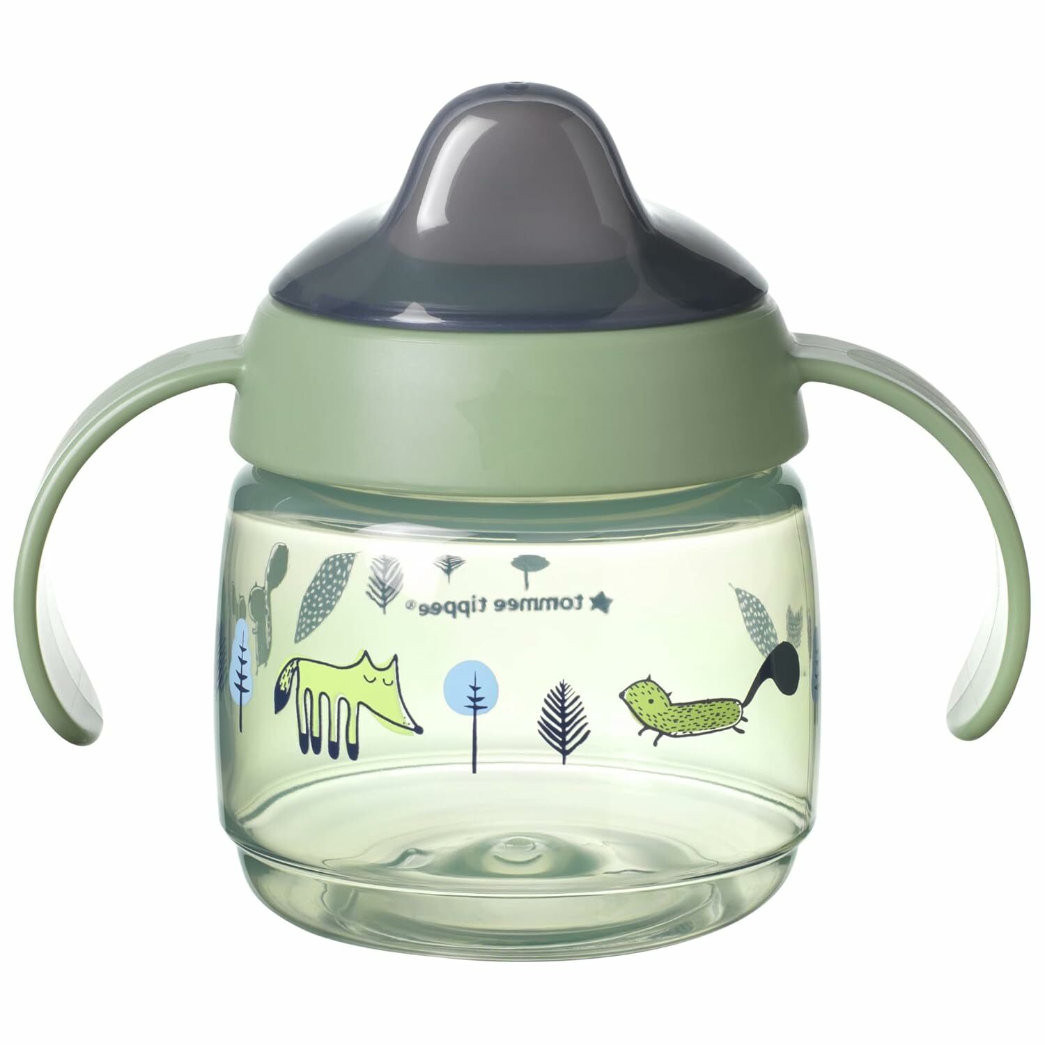 Tommee Tippee Superstar netečúci hrnček/pohárik, 190 ml, 4m+, zelený