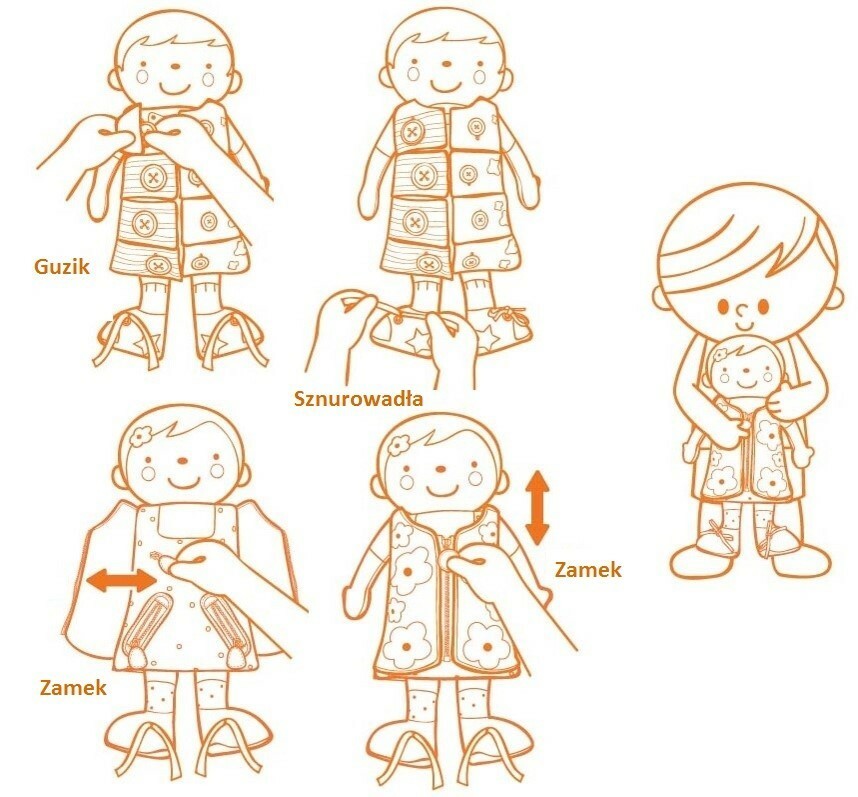 Ks Kids Bábika na obliekanie 2v1