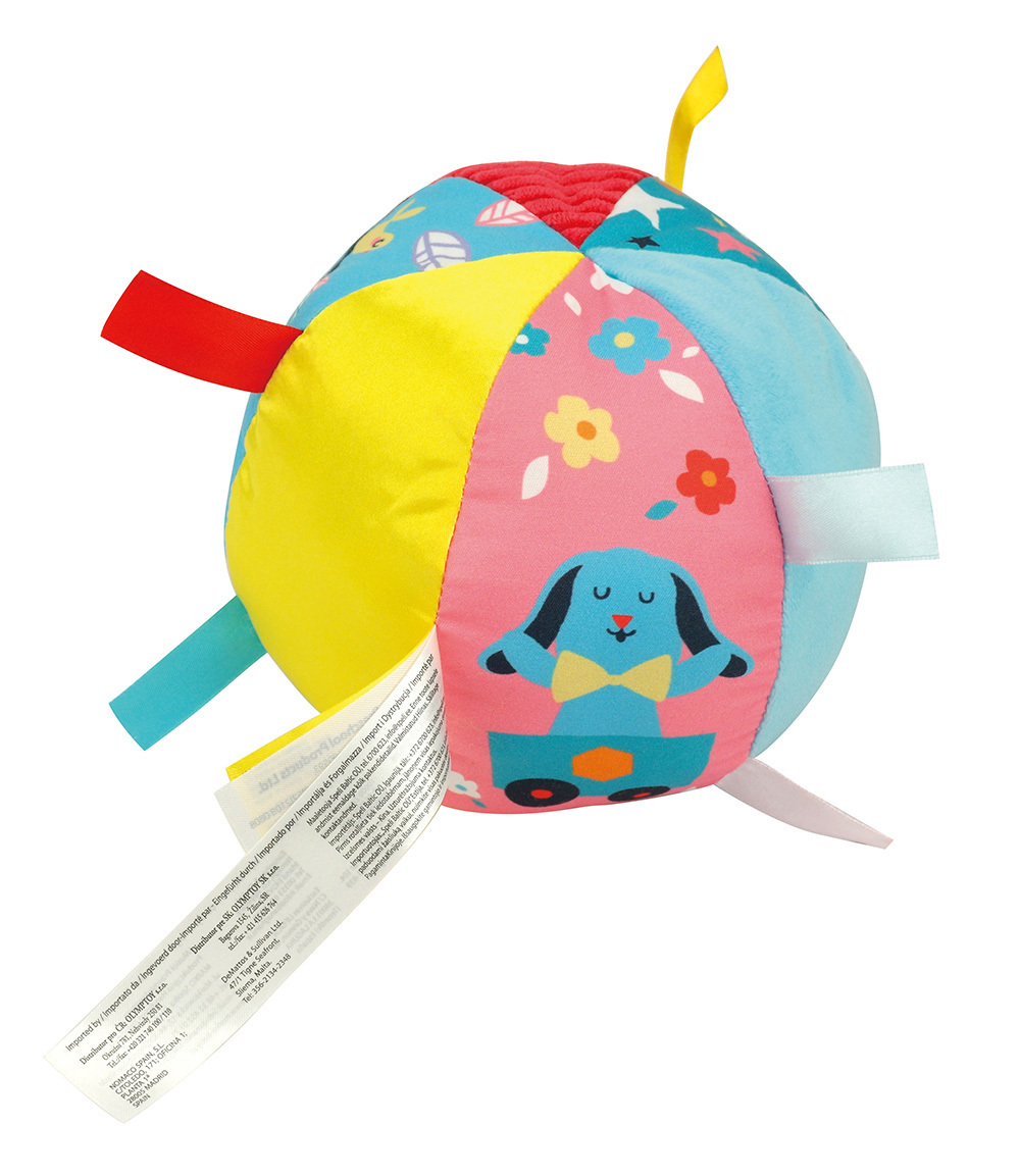 Ks Kids Mäkká, hrkajúca edukačná loptička