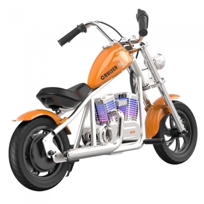 Hyper Gogo Pioneer C12 APP Detská el. motorka s aplikáciou, BT, RGB podsvietenie, oranžová