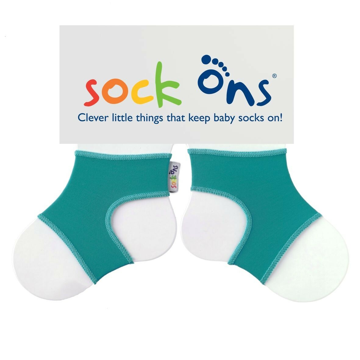 Sock Ons Návleky ne detské ponožky, Bright Turquoise - Veľkosť 0-6m