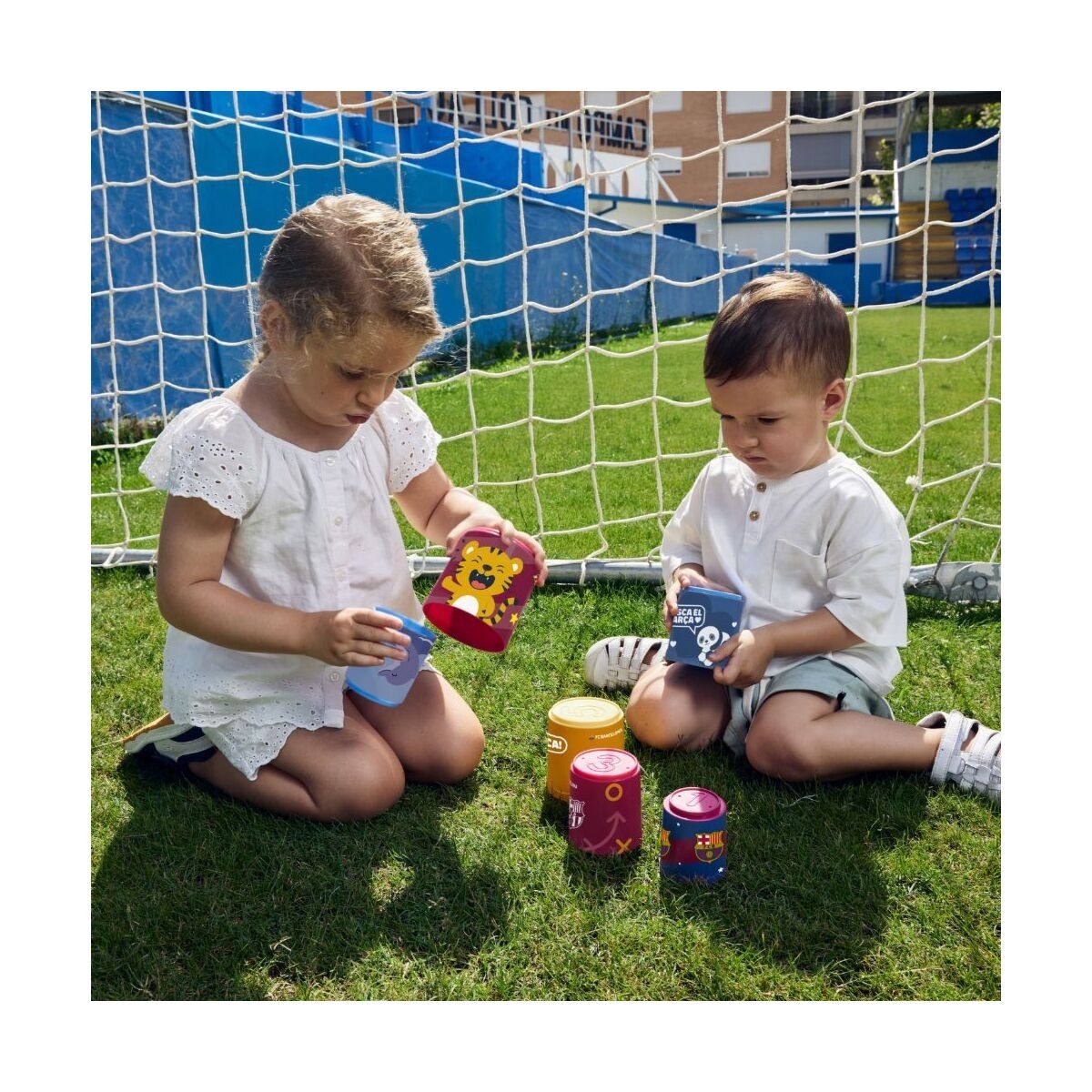 Miniland Stackable Cubes FC Barcelona – Skladacie a vzdelávacie kocky (Oficiálna licencia)