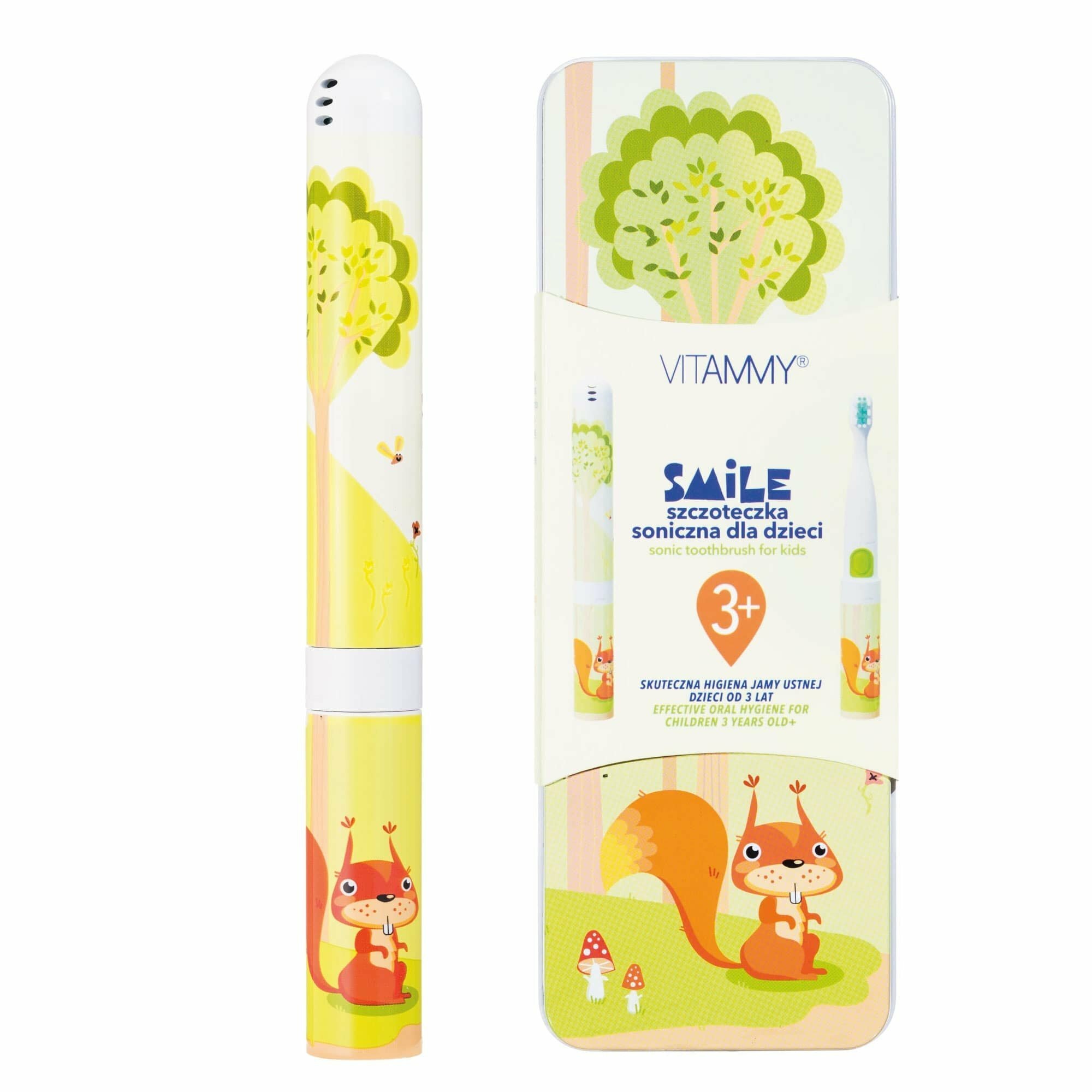 VITAMMY SMILE detská sonická zubná kefka, Veverička + DODO MEMO pexeso, od 3 rokov