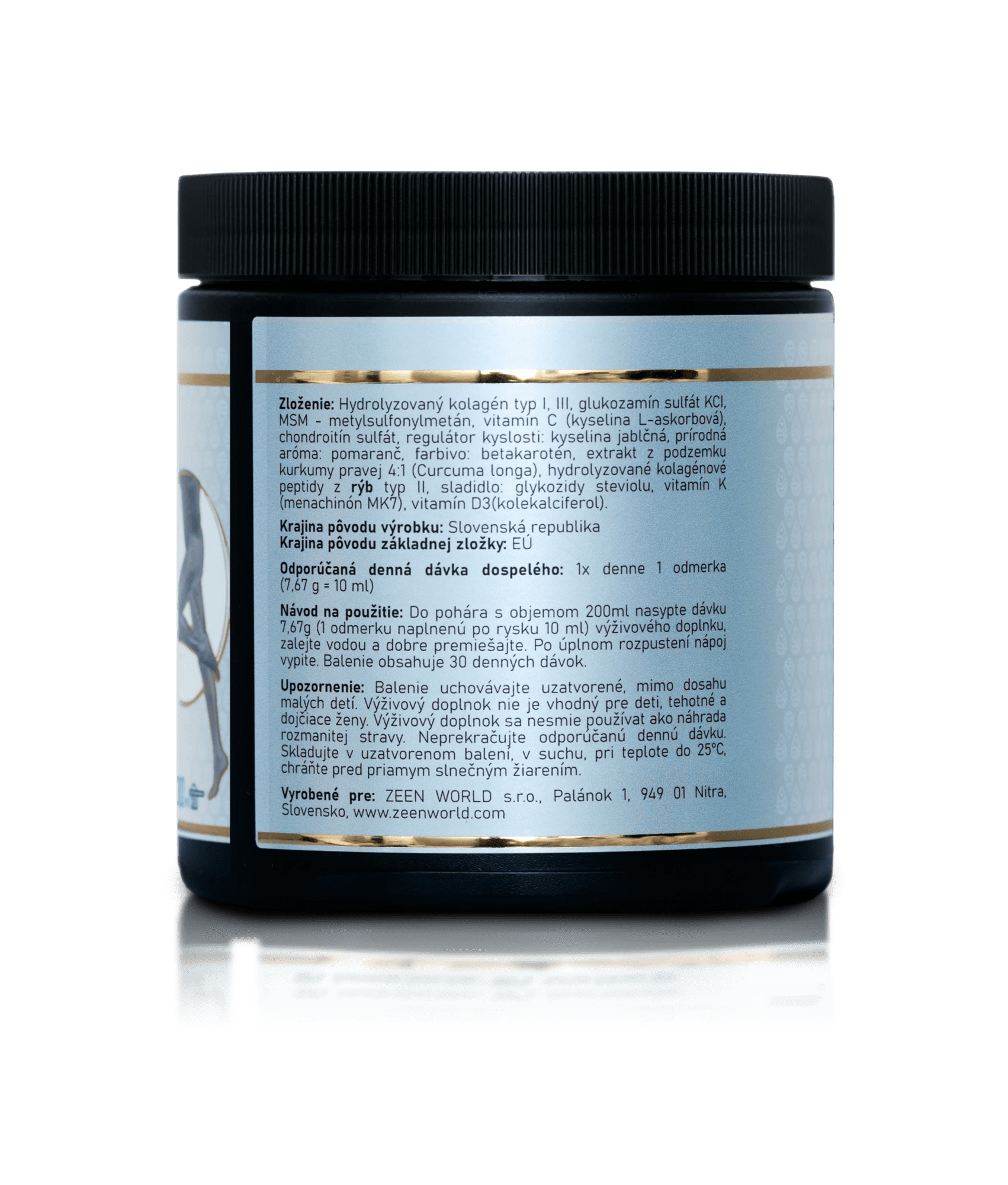 ZEEN Premium Kĺbový Collagen, Výživový doplnok-Morský kolagén s príchuťou Citrón, 35x7,2g