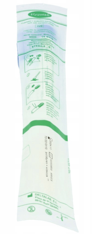 Deltalab Výterová sterilná tyčinka s vatovým tampónom v skúmavke s AMIES médiom, 100 ks.