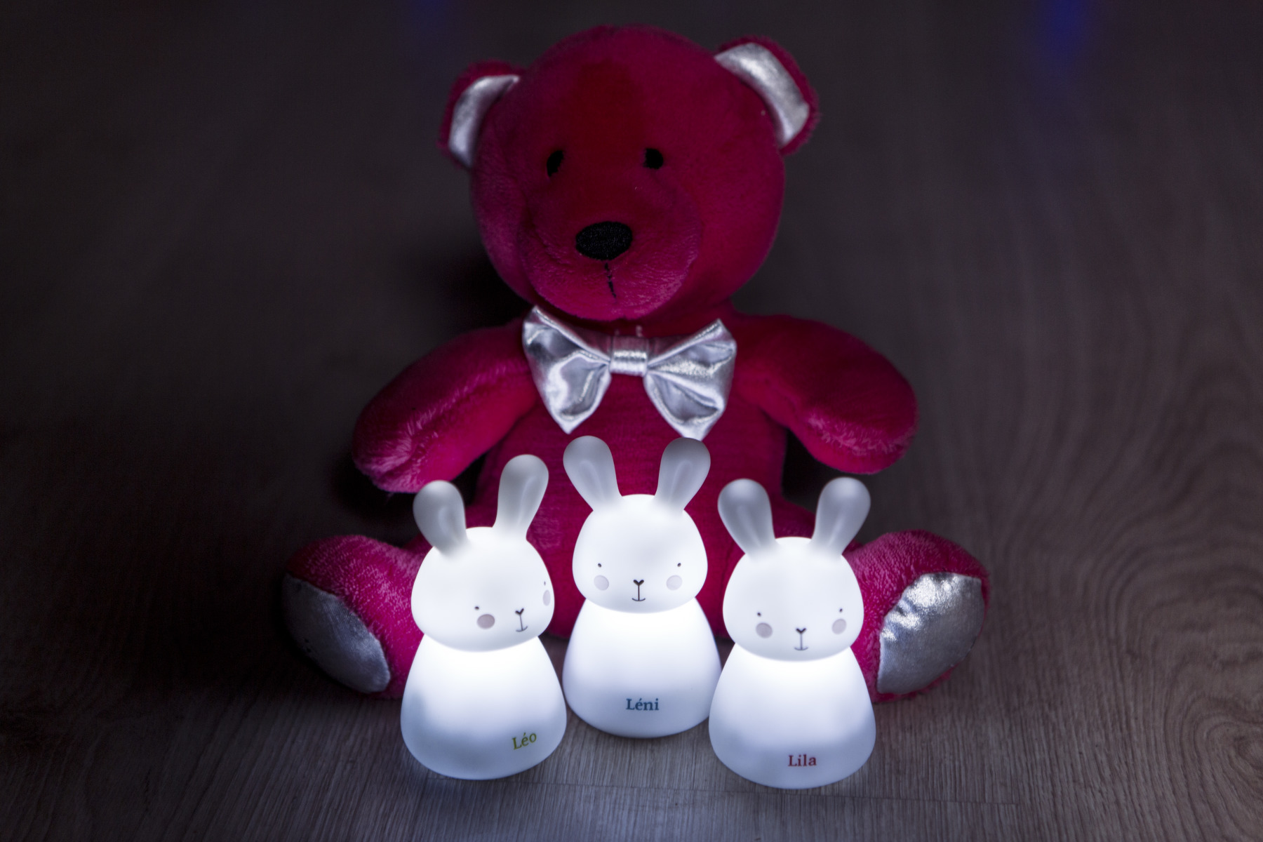 Olala Boutique LED Nočné svetlo, Zajkovia,  3ks