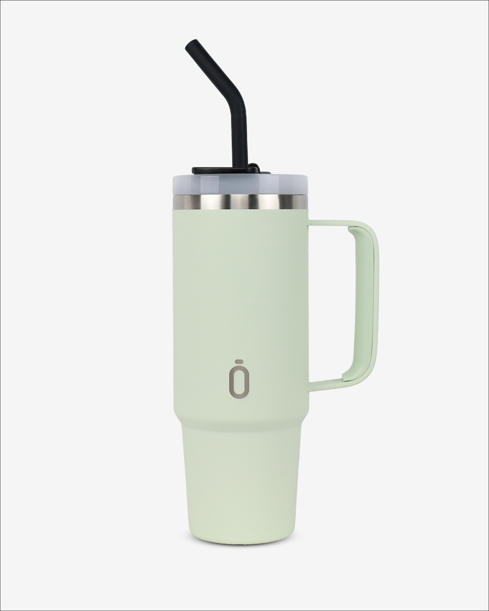 Runbott Latt Termohrnček s rúčkou a slamkou – 800 ml, Melónový