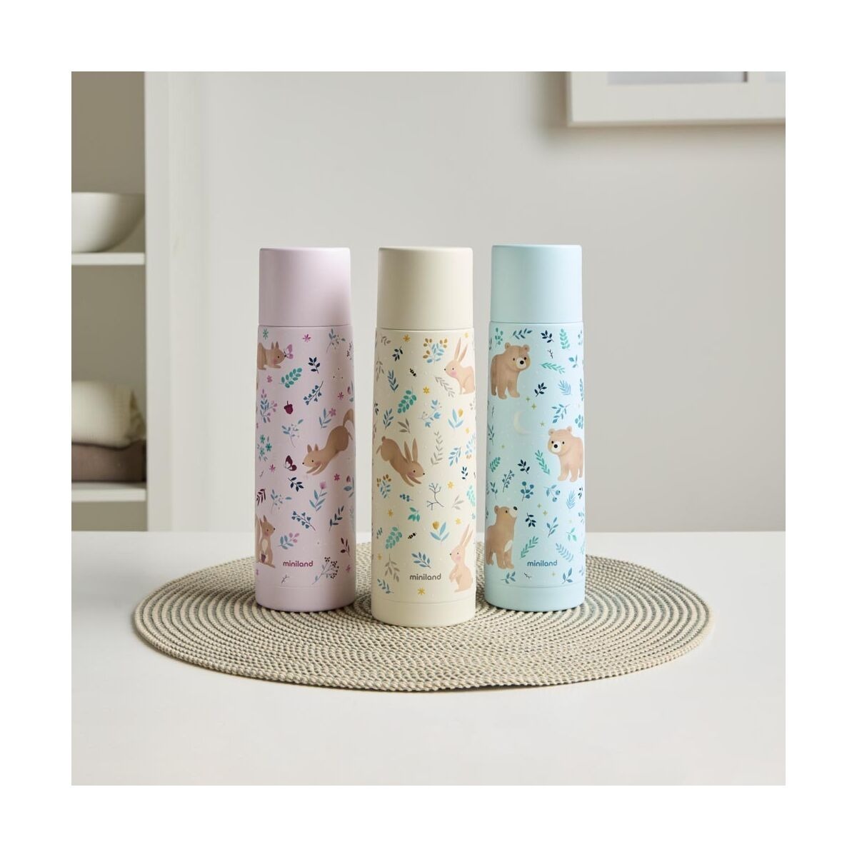 Miniland Detská nerezová termoska Dreamland 500 ml – Medvedíky