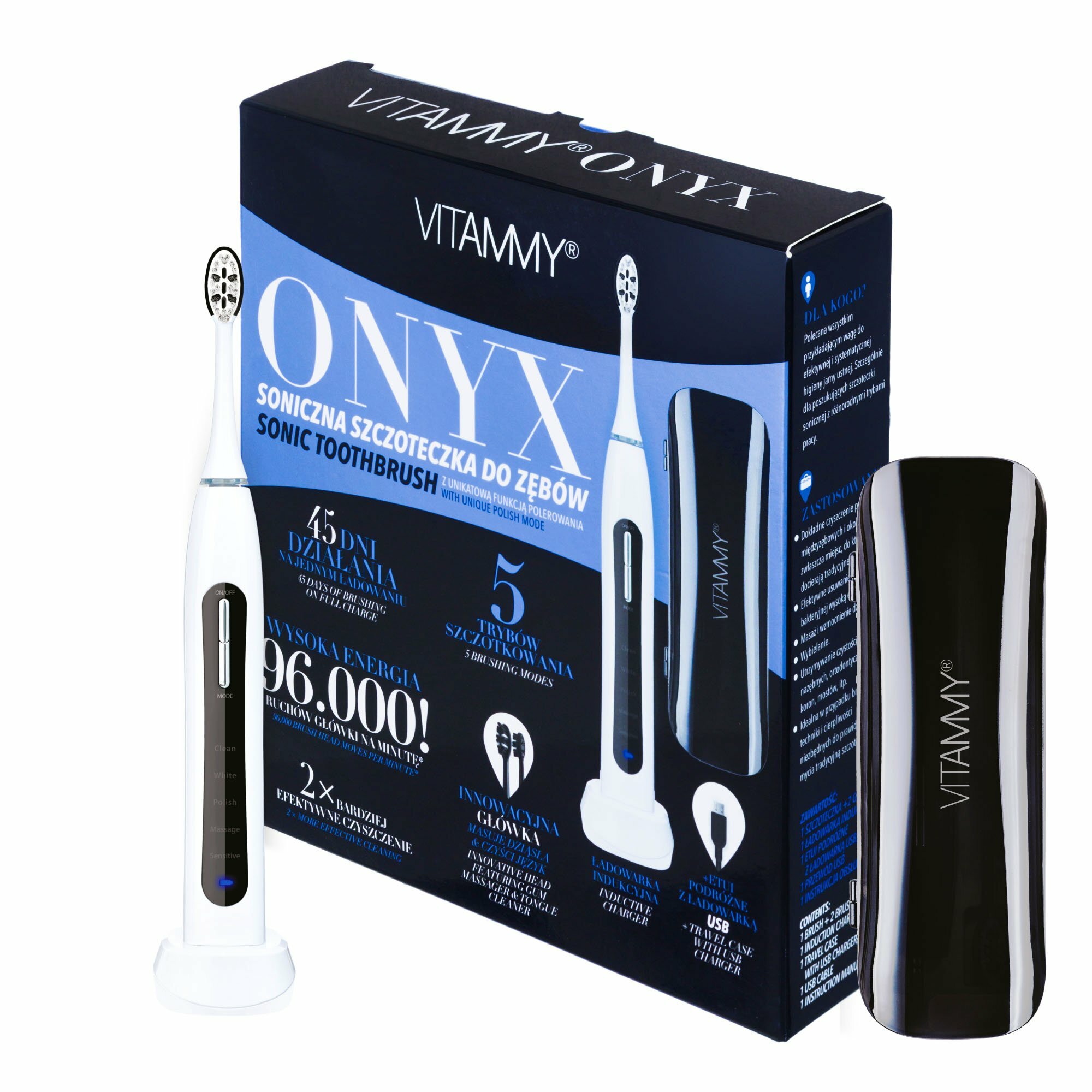 ONYX sonická zubná kefka s funkciou leštenia