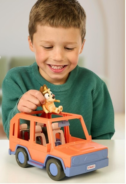 BLUEY 4WD Family Car, Rodinné auto - set figúrky s príslušenstvom