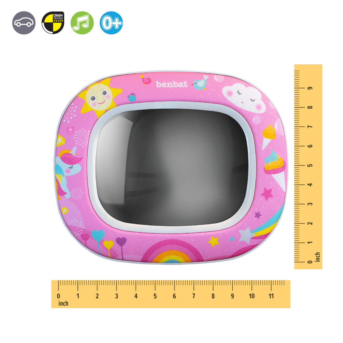 BenBat Day&Night Interaktívne zrkadlo do auta, Jednorožec