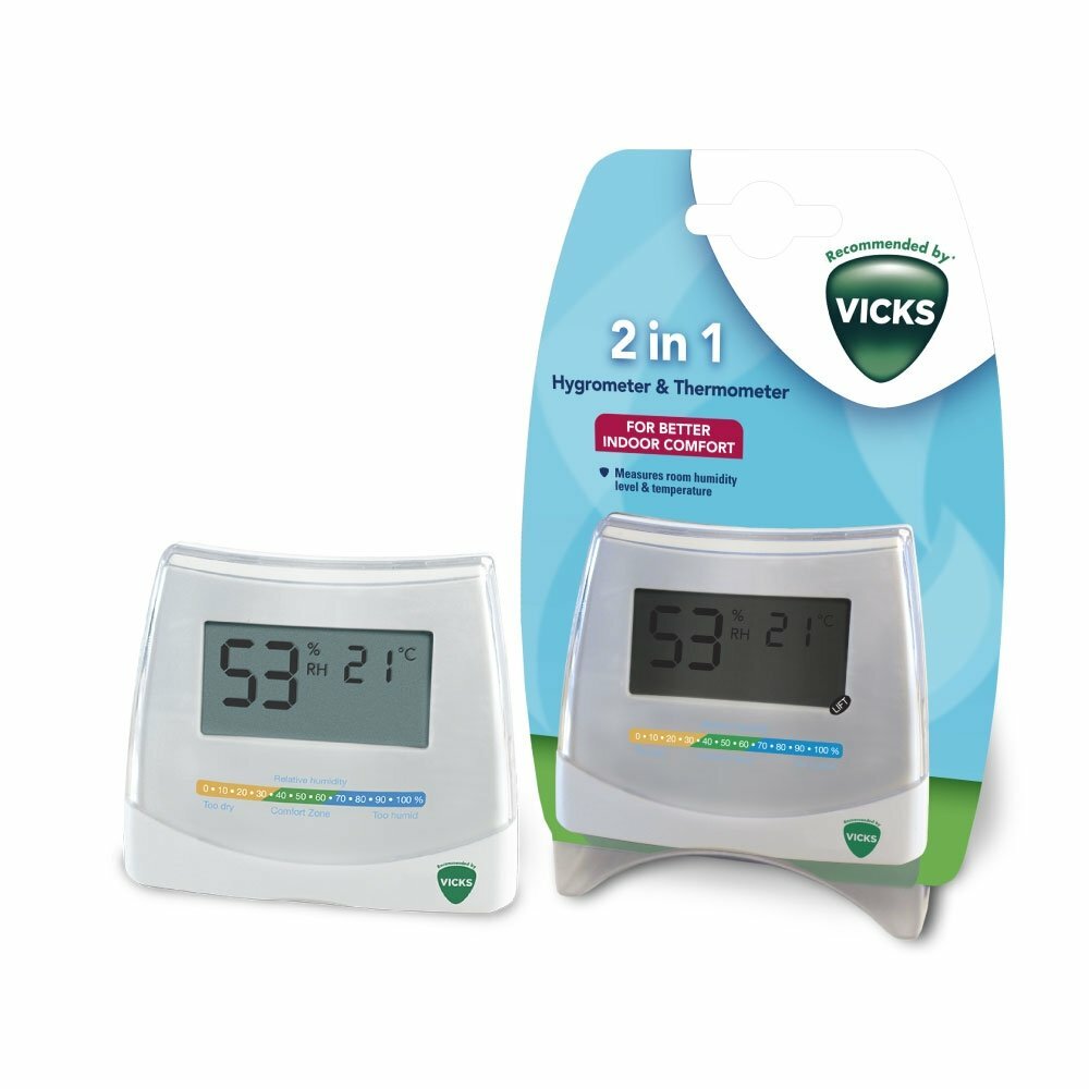 VICKS  V70, Vlhkomer a teplomer 2v1