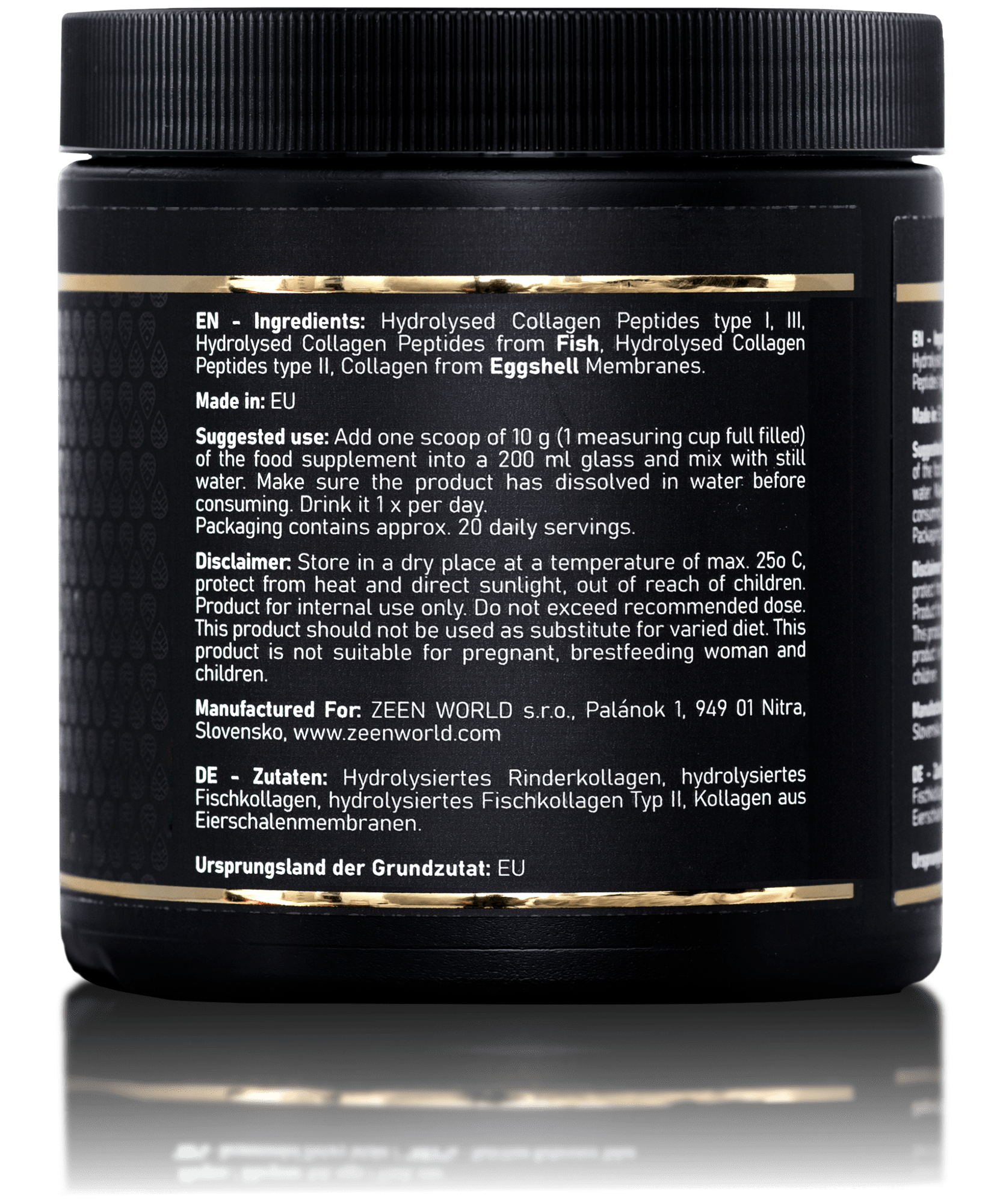 ZEEN Multi Collagen Protein 10 000mg, Výživový doplnok-Multikolagén, 230g (30 dávok)