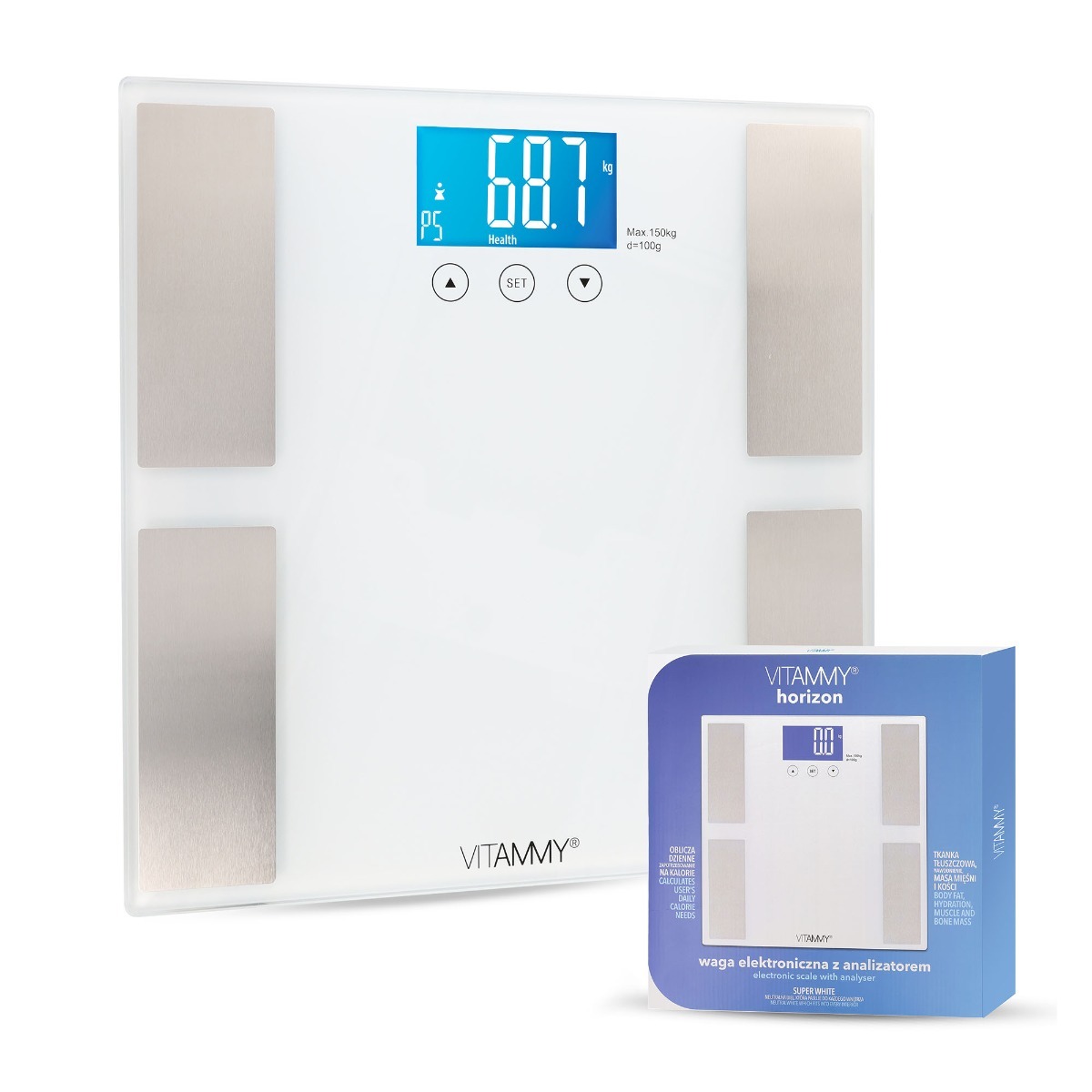 VITAMMY HORIZON Presná, elektronická, analytická kúpeľňová váha