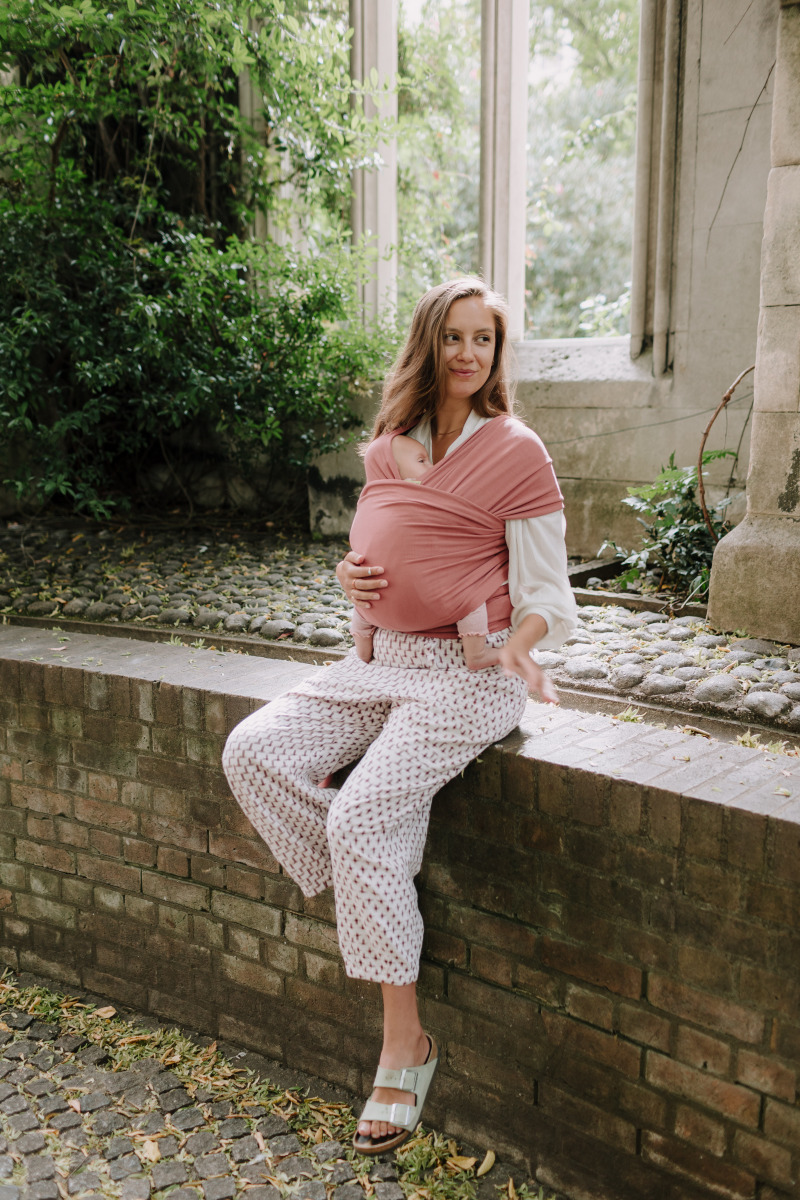 BOBA Wrap Šatka na nosenie detí, špinavo ružová