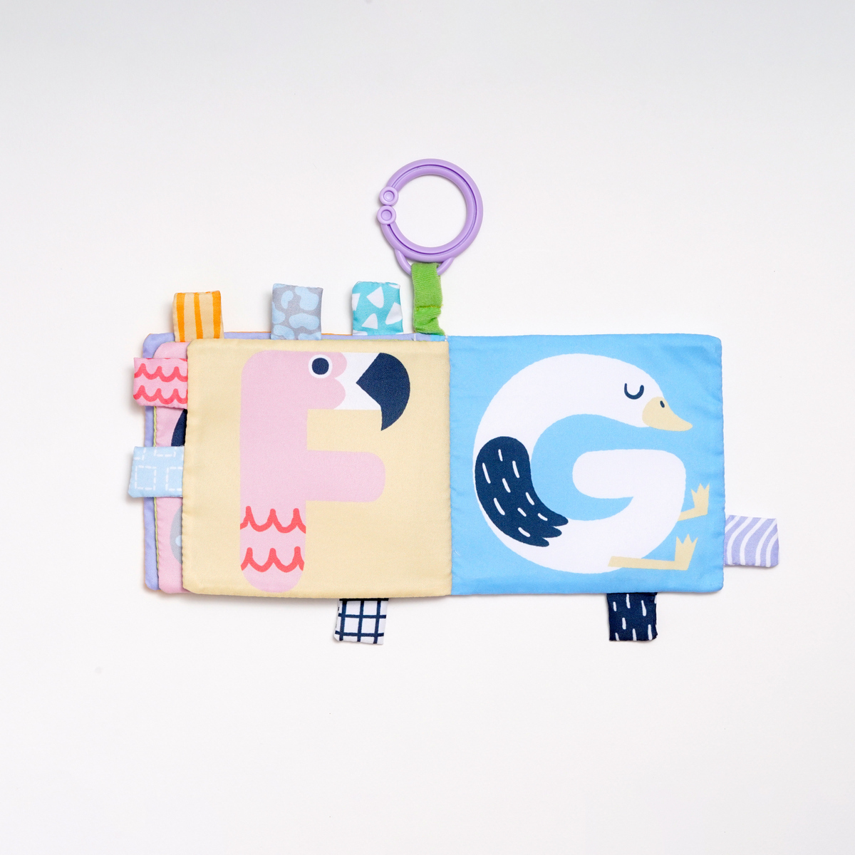 Ks Kids Obojstranná knižka na zavesenie na kočík/autosedačku - Abeceda