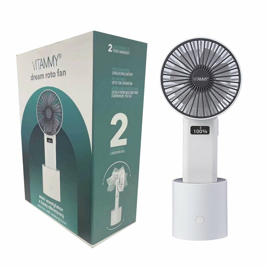 Dream Roto fan,  USB mini stolný ventilátor s otočnou základňou, biela