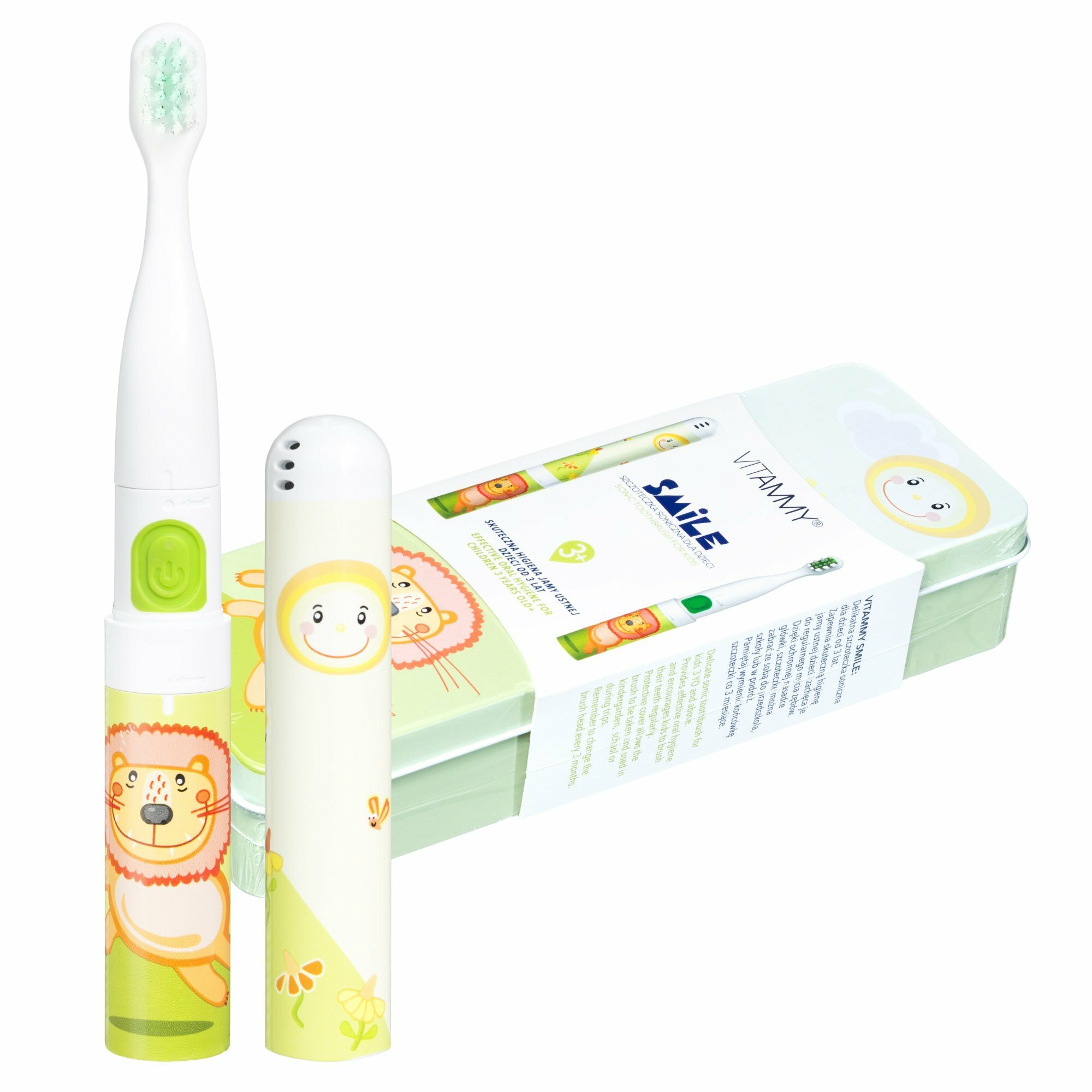 VITAMMY SMILE detská sonická zubná kefka, Lev + DODO MEMO pexeso, od 3 rokov