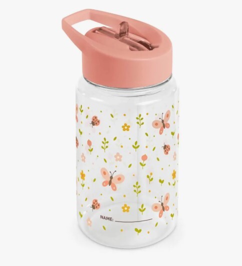 Miniland Kiddie Bottle Explorer – Odolná detská fľaša so slamkou, 450 ml (Tritan), motýľ