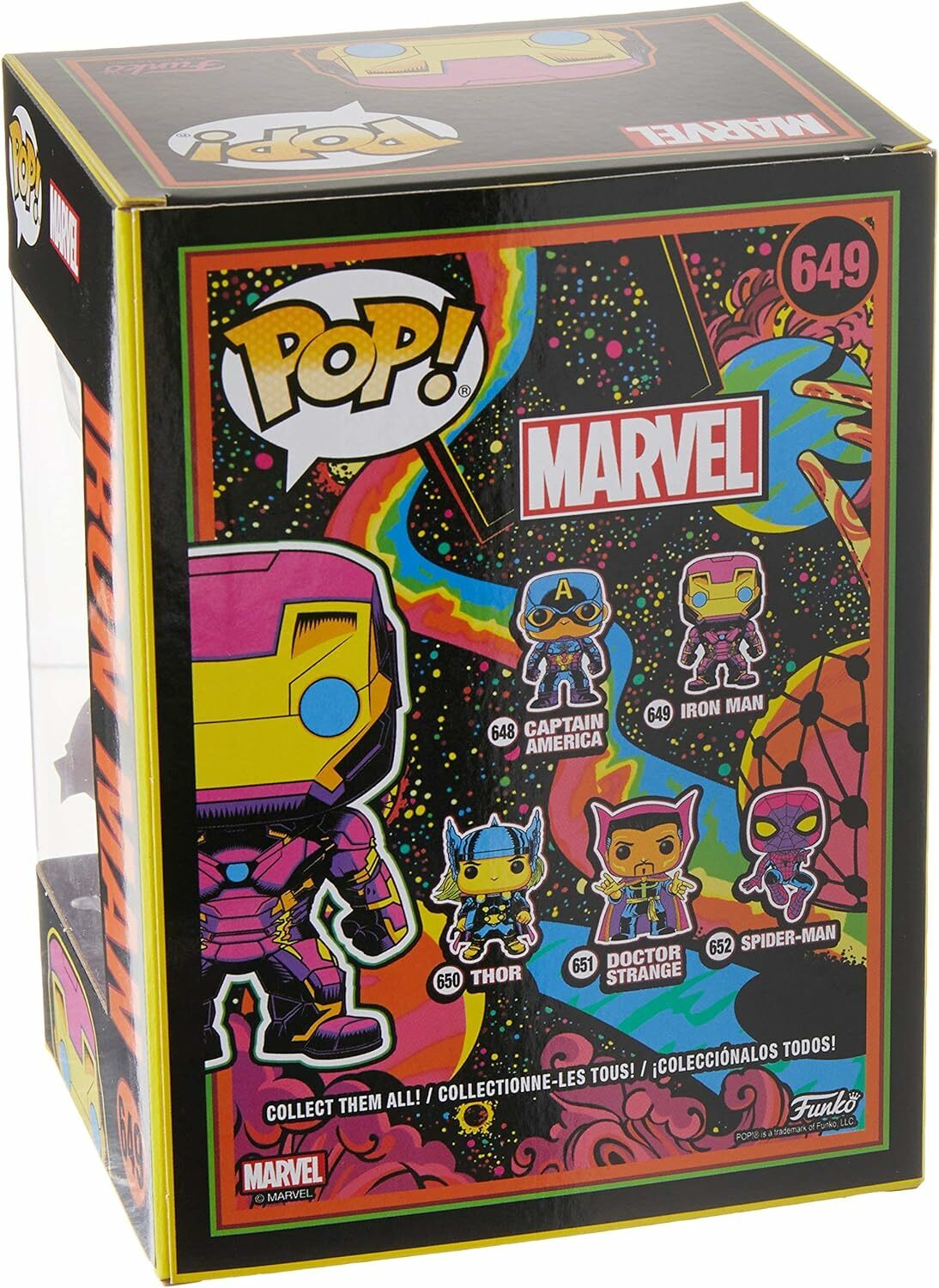 FUNKO POP Marvel: Black Light Iron Man - Zberateľská figúrka Iron Man