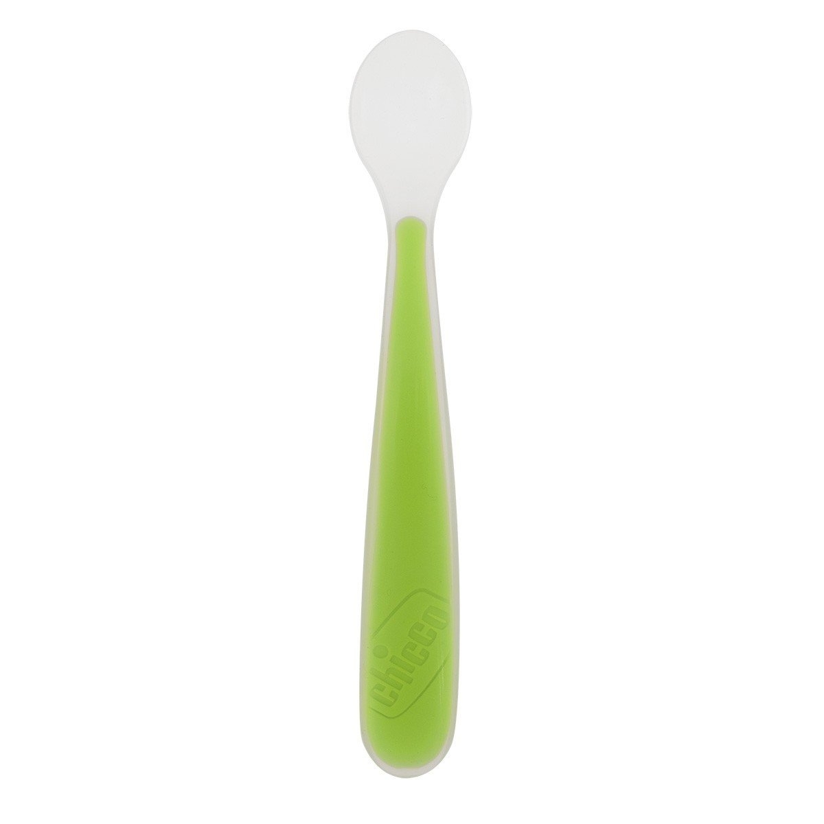 Chicco Mäkká silikónová lyžička, zelená, od 6m+