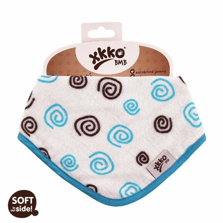 XKKO BMB Spirals&Bubbles - Slintáčik/Šatka, Cyan Spirals (1ks)
