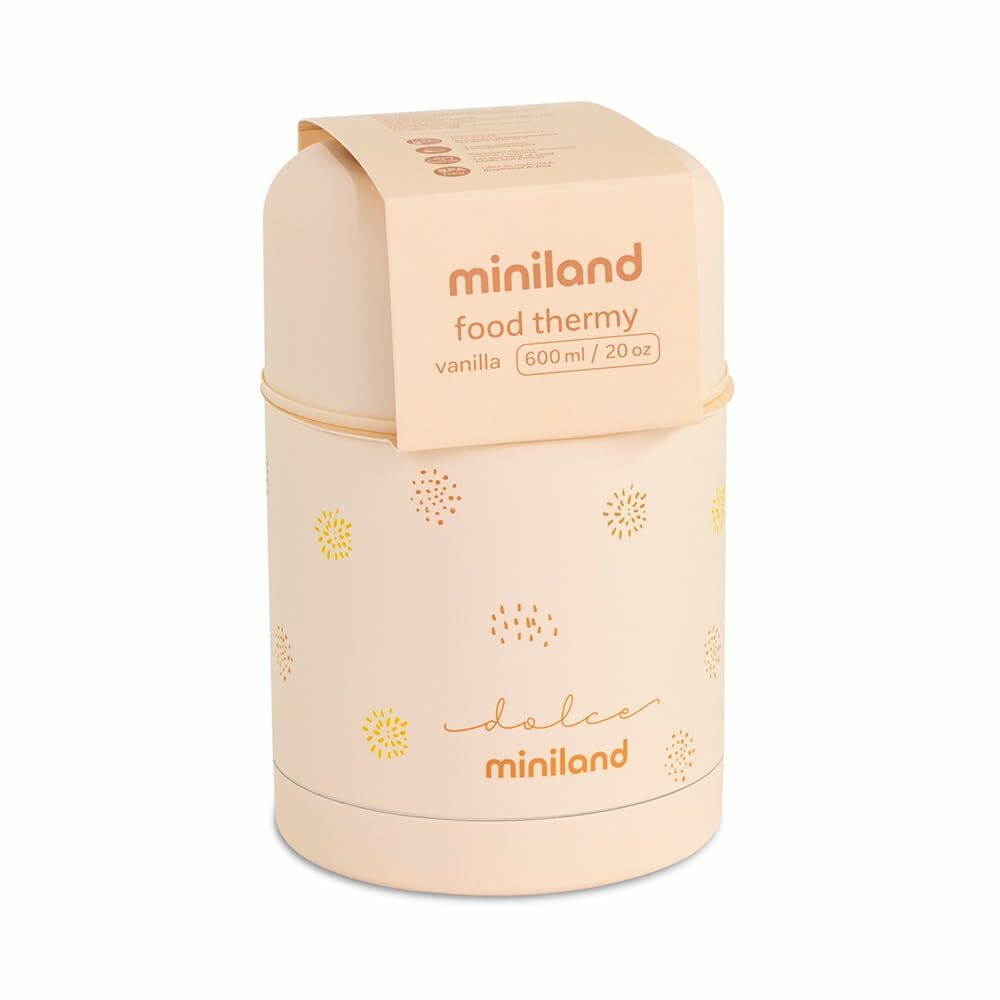Miniland Dolce Termoska na jedlo, 600 ml, vanilková