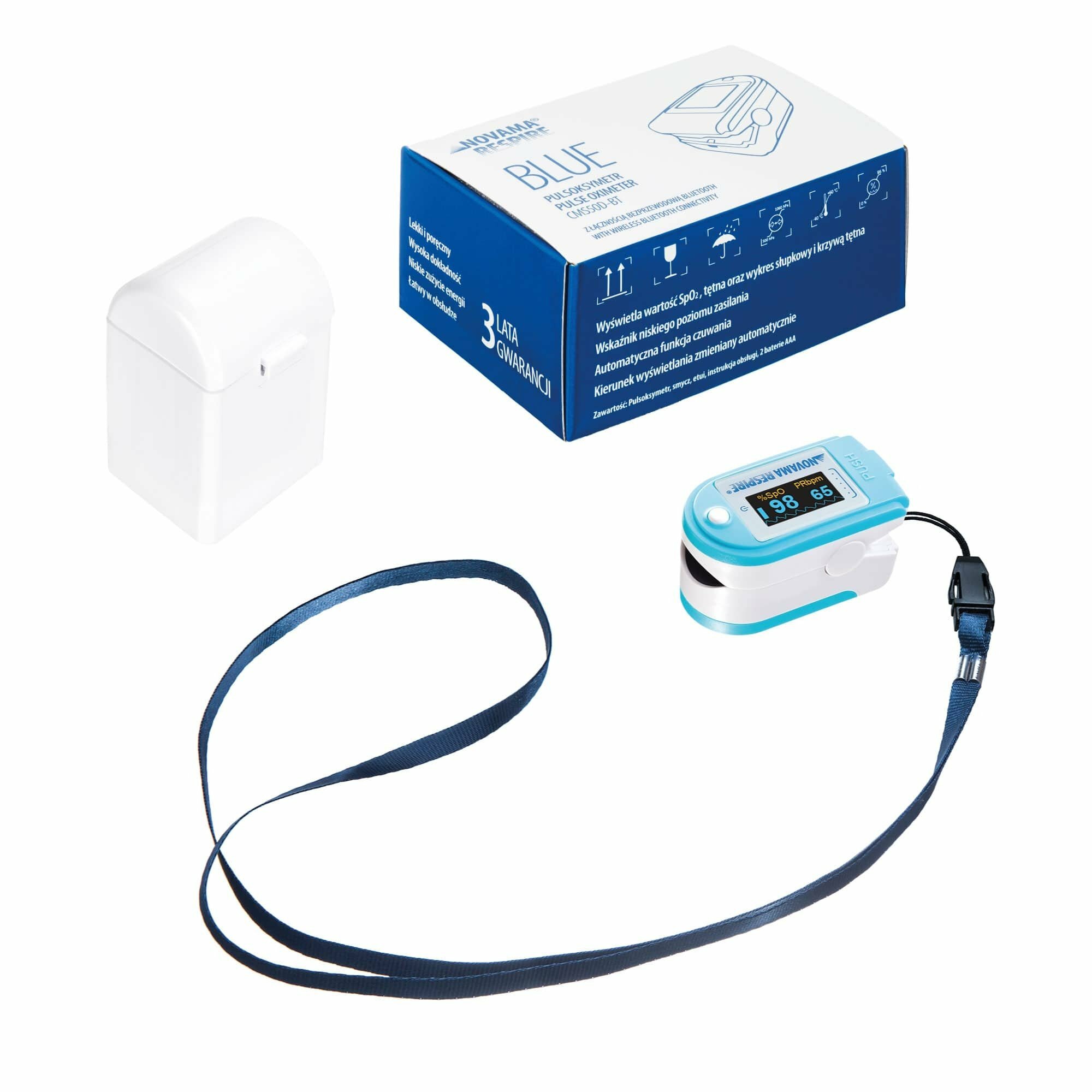 NOVAMA RESPIRE BLUE CMS50D-BT Pulzný oximeter s Bluetooth