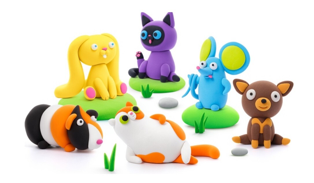 HEY CLAY Fluffy Pets Modelovacia hmota set, Maznáčikovia