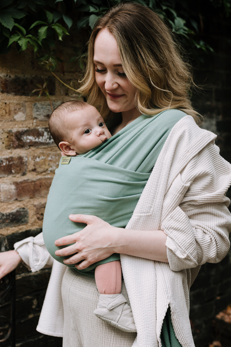 BOBA Wrap Šatka na nosenie detí, zelená