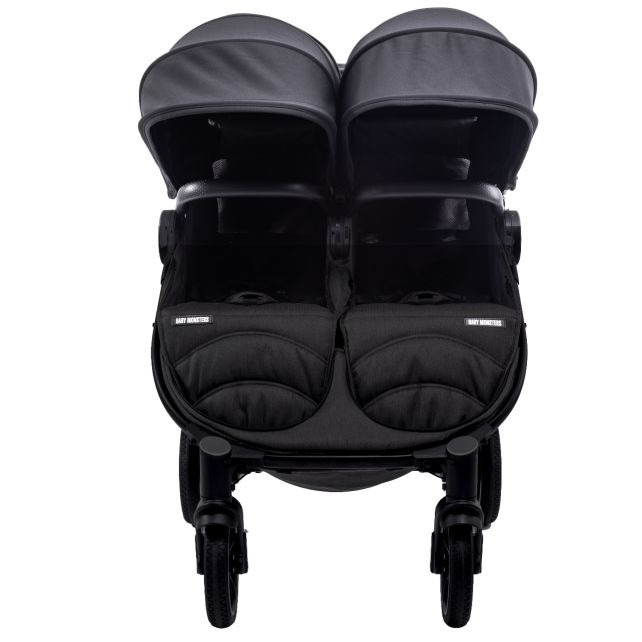 Baby Monsters Kočík pre dvojičky Easy Twin 4 Full Box – Čierny