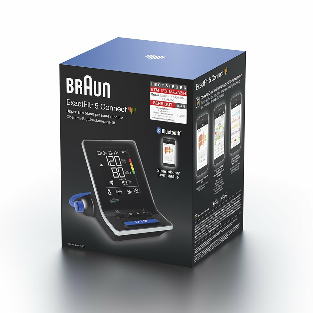 BRAUN EXACTFIT™ 5 CONNECT BUA6350, Ramenný tlakomer s funkciou Bluetooth