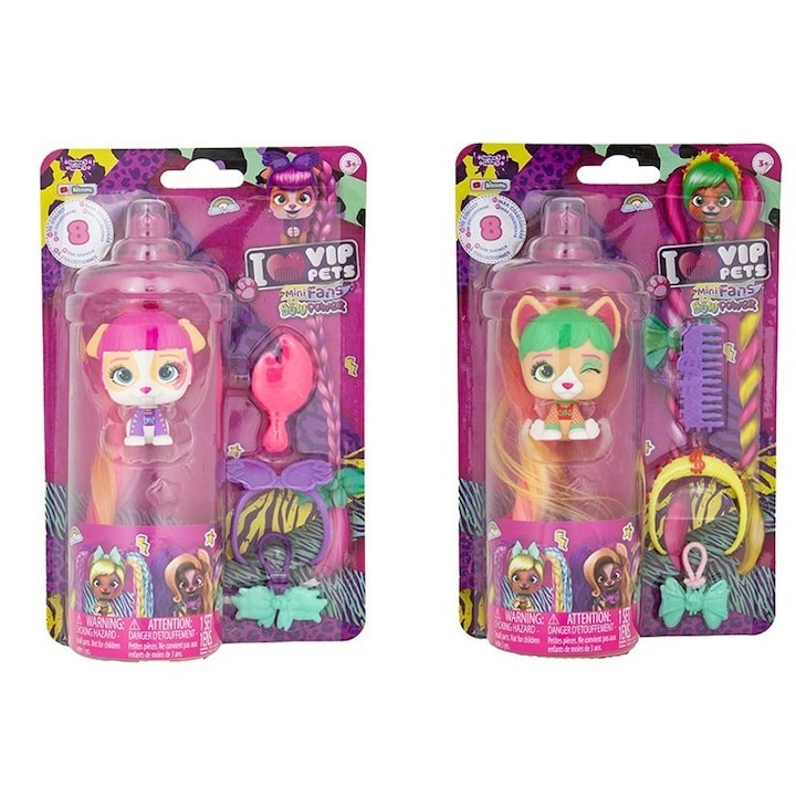 IMC Toys VIP PETS - Mini Fans Bow Power Psík s dlhými vlasmi, mix