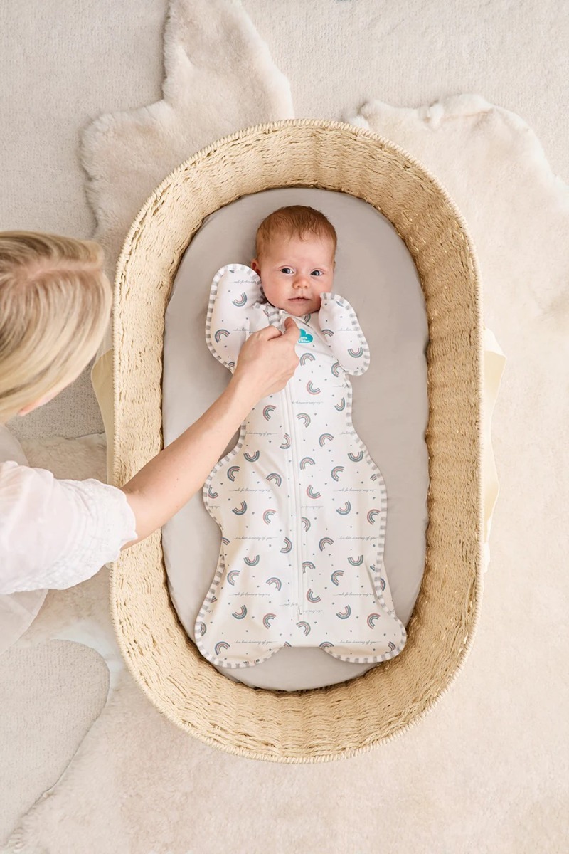 Love To Dream Swaddle UP, Zavinovačka, veľkosť M, biela dúha Fáza1 - 1 TOG Original