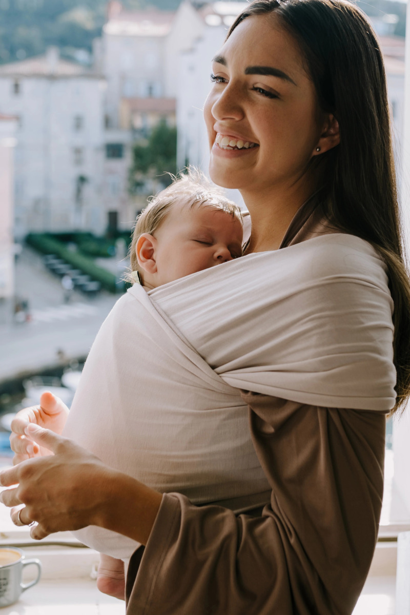 BOBA Wrap Šatka na nosenie detí, bio béžová