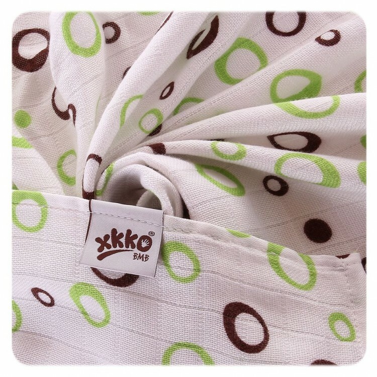 XKKO BMB Bambusová osuška 90x100 - Lime Bubbles (1ks)