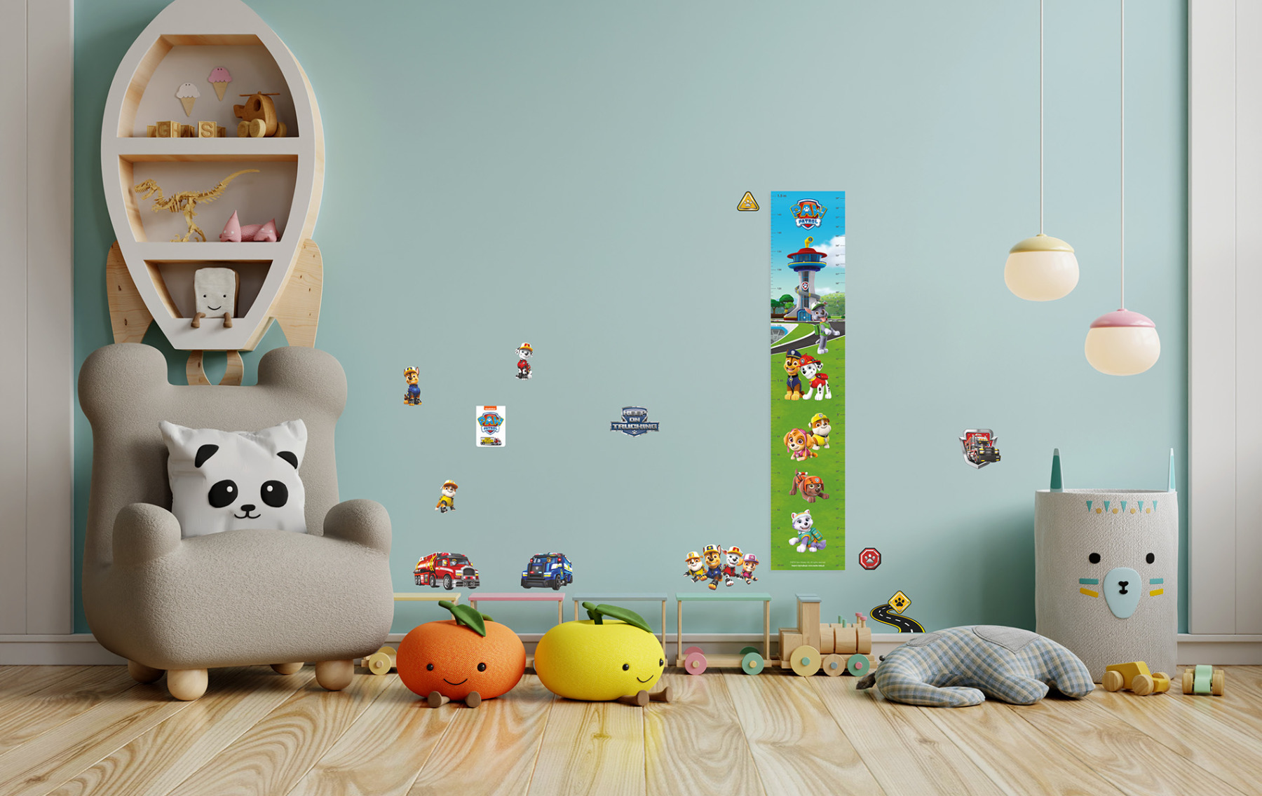 Nickelodeon Nástenná dekorácia Paw Patrol - Chase, Rubble, Marshall, Skye