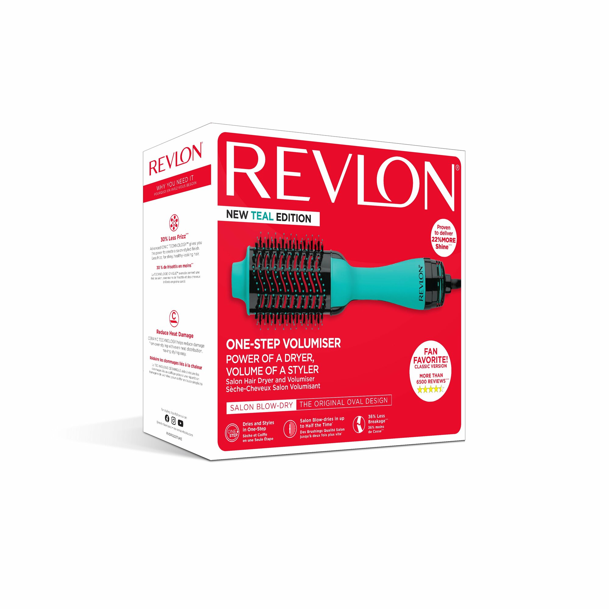 REVLON PRO COLLECTION  RVDR5222T Vlasový Teal s funkciou sušenia a kulmou, farba oceán